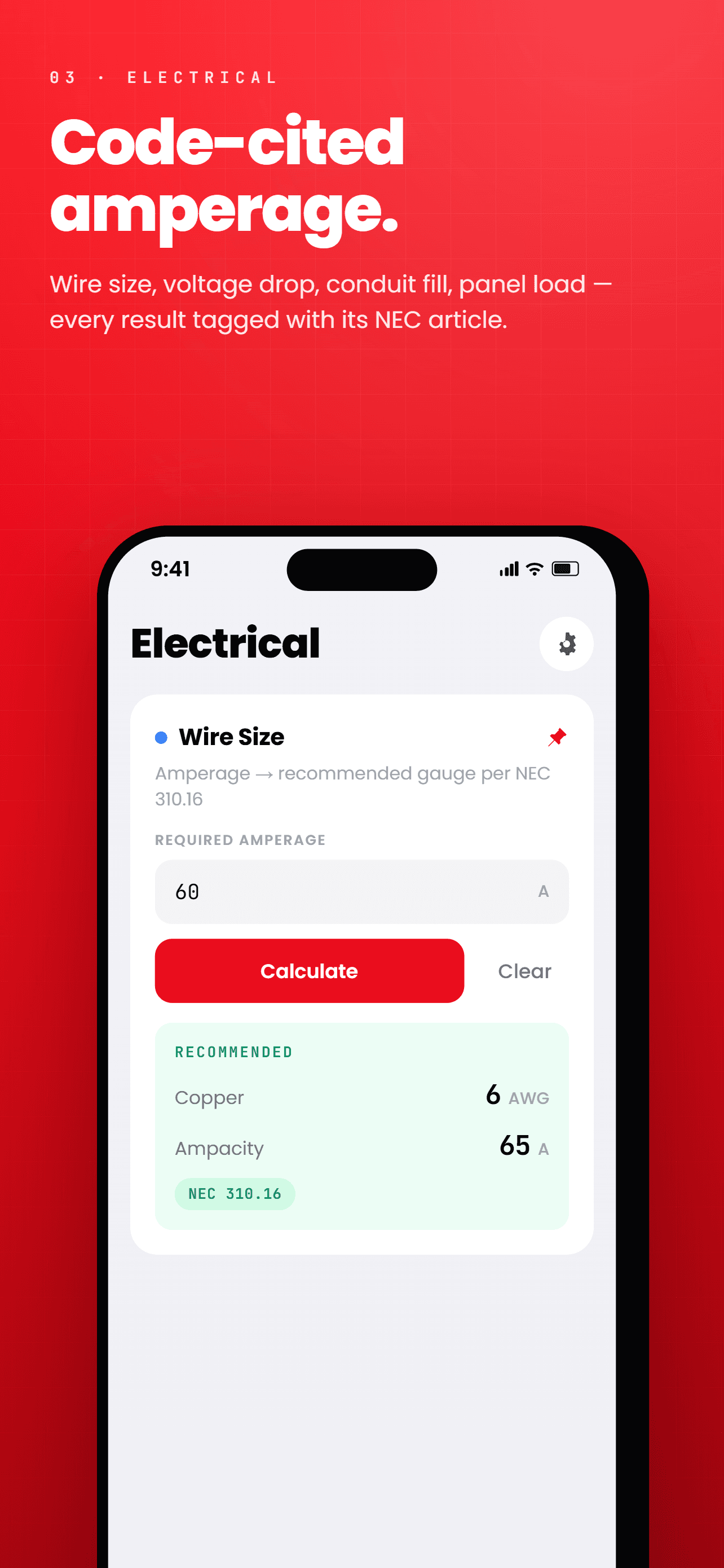 FieldDojo electrical calculators