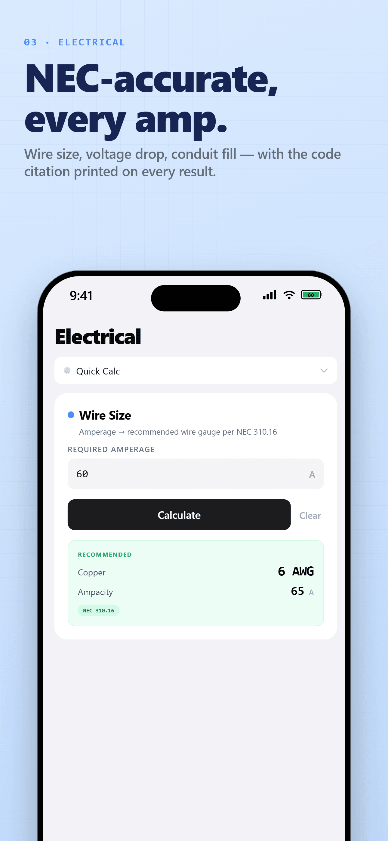 CalcRig electrical calculators